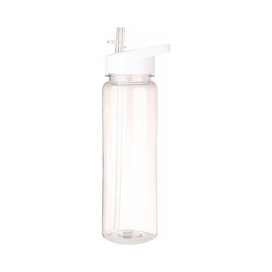 Velorixshop Transparent 24 oz Sports Hydration Bottle with Straw, BPA-Free